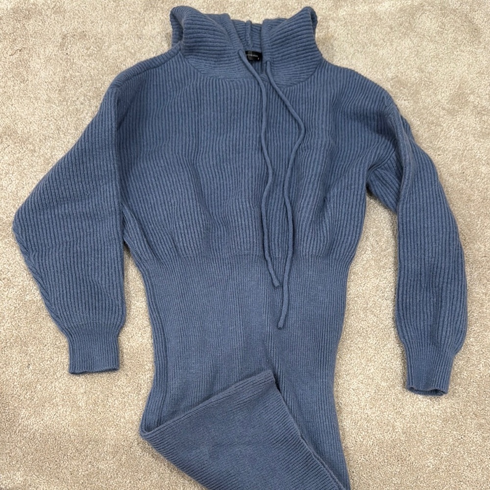 Cozy Blue Women's Sweater Dress